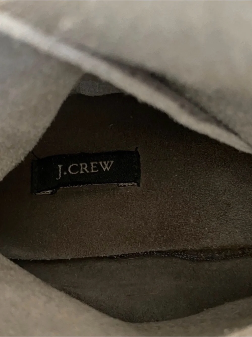 Boho J. CREW Moccasins SIENNA Shoes Suede Leather Vintage Gray Fringed Size 7.5